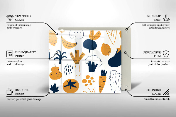 Protetor placa indução Ilustração de alimentos