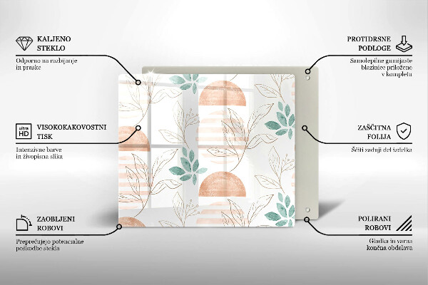 Tábua protetora Padrão de folha Boho