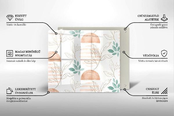 Tábua protetora Padrão de folha Boho