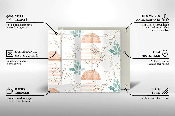 Tábua protetora Padrão de folha Boho