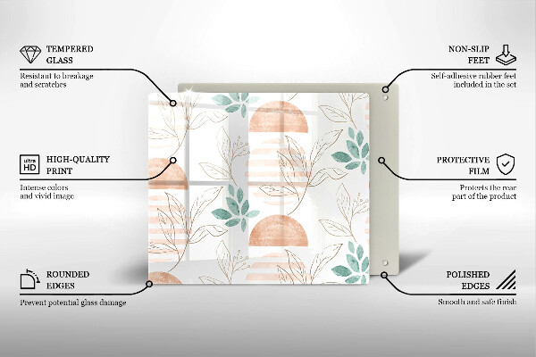 Tábua protetora Padrão de folha Boho