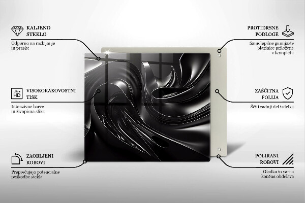 Tábua protetora Abstração massa negra