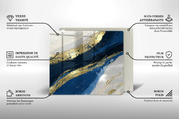 Protetor placa indução Textura com ouro