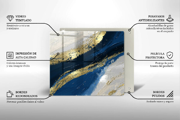 Protetor placa indução Textura com ouro