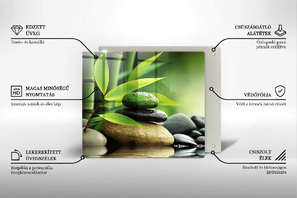 Protetor placa indução Pedras de bambu zen