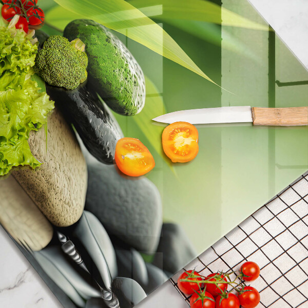 Protetor placa indução Pedras de bambu zen