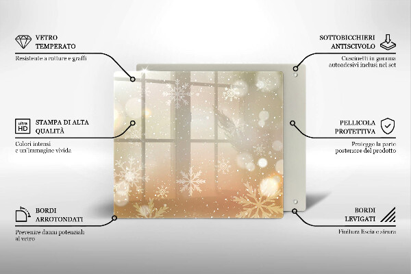 Protetor placa indução Flocos de neve