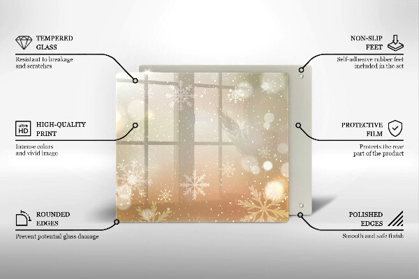 Protetor placa indução Flocos de neve