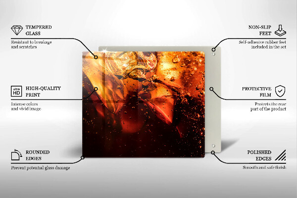 Tábua protetora Bebida de cola com gelo