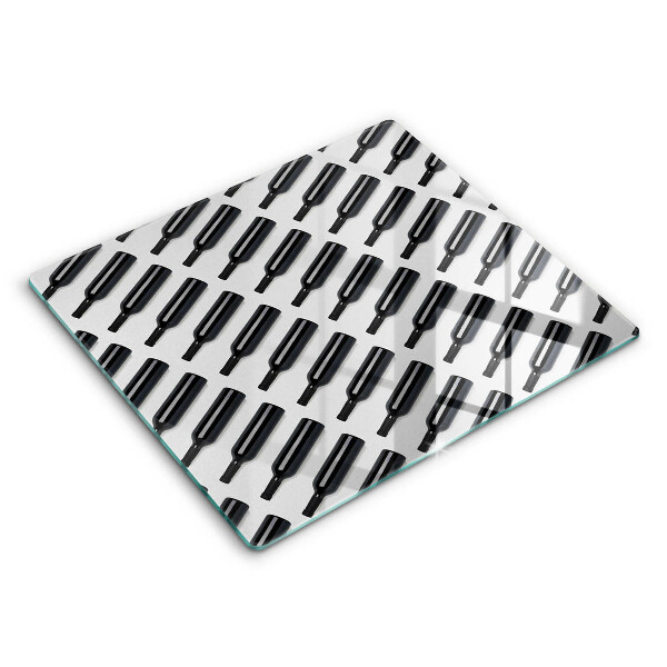 Protetor placa indução Garrafas de vinho preto