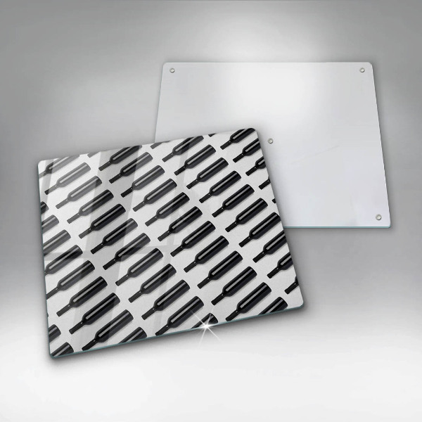 Protetor placa indução Garrafas de vinho preto