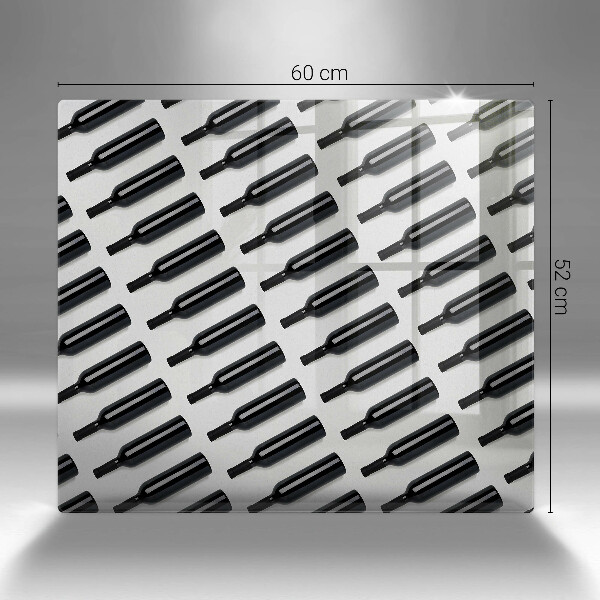 Protetor placa indução Garrafas de vinho preto