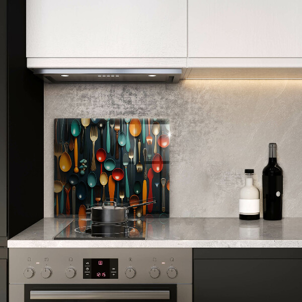 Tábua protetora Colheres e garfos coloridos