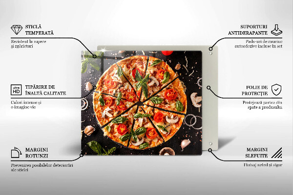 Protetor placa indução Pizza com cogumelos