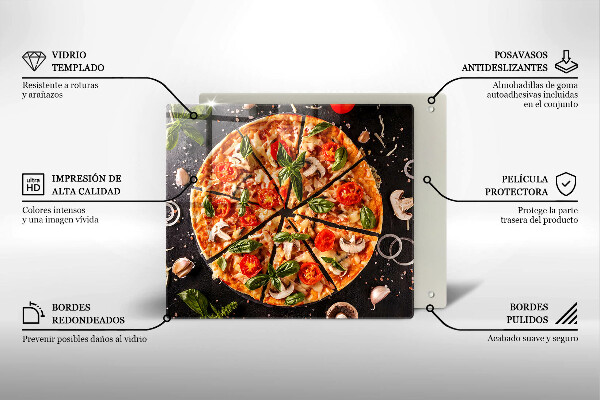 Protetor placa indução Pizza com cogumelos