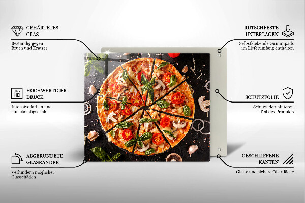 Protetor placa indução Pizza com cogumelos