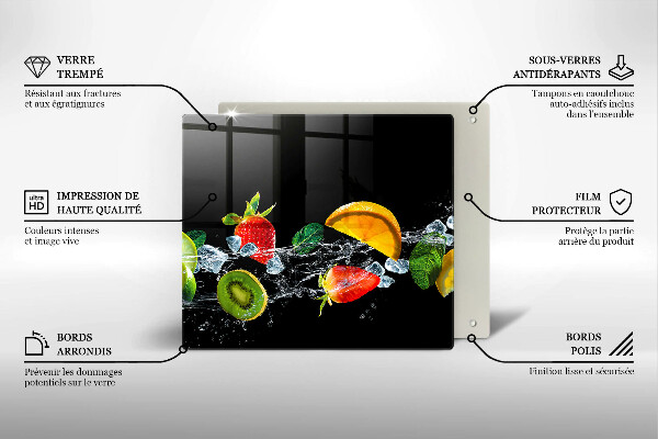 Protetor placa de indução Fruta na água