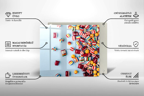 Protetor placa de indução Doces coloridos