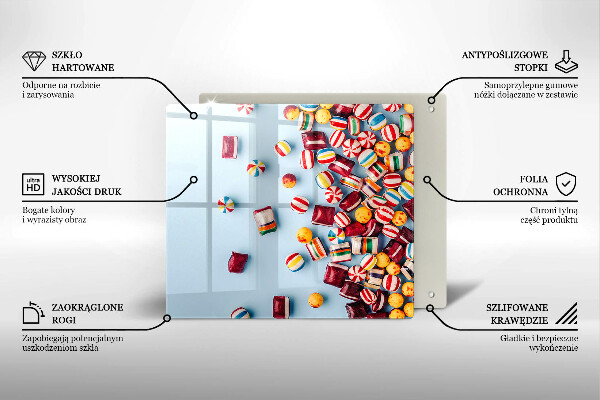 Protetor placa de indução Doces coloridos