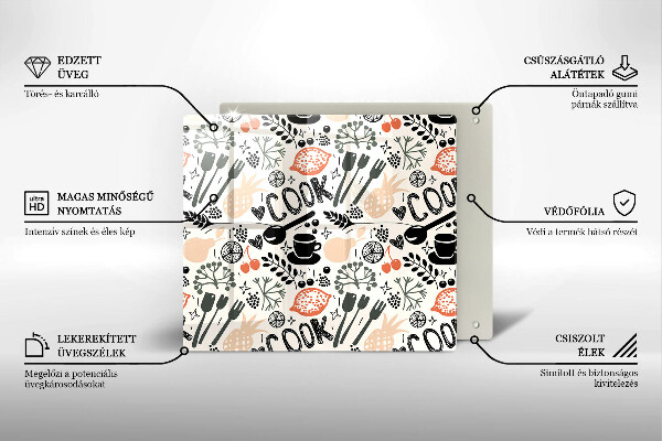 Protetor placa indução Motivo de cozinha de desenho animado