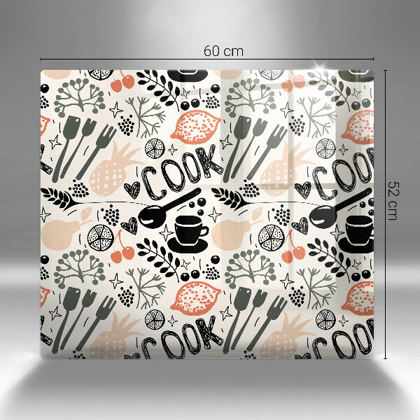 Protetor placa indução Motivo de cozinha de desenho animado