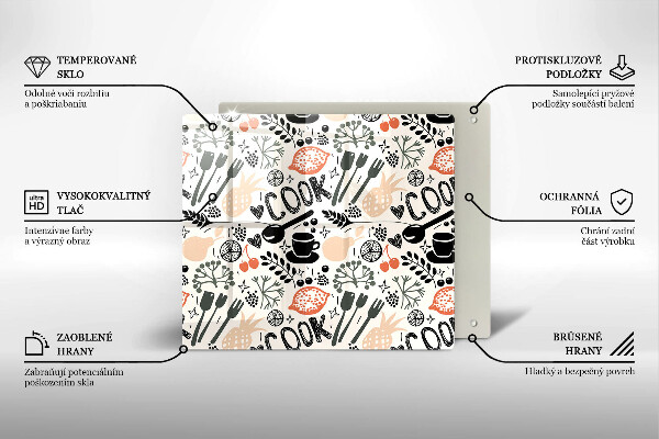 Protetor placa indução Motivo de cozinha de desenho animado