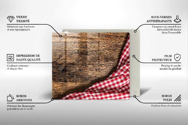 Protetor placa de indução Mesa de madeira