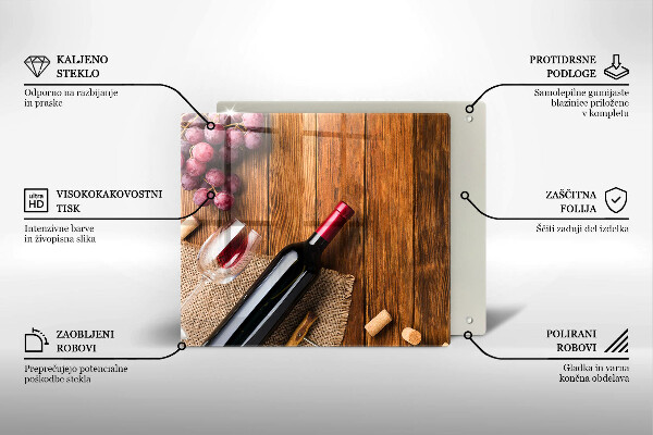 Protetor placa indução Uma garrafa de vinho tinto