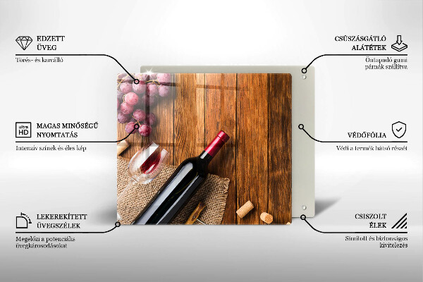 Protetor placa indução Uma garrafa de vinho tinto