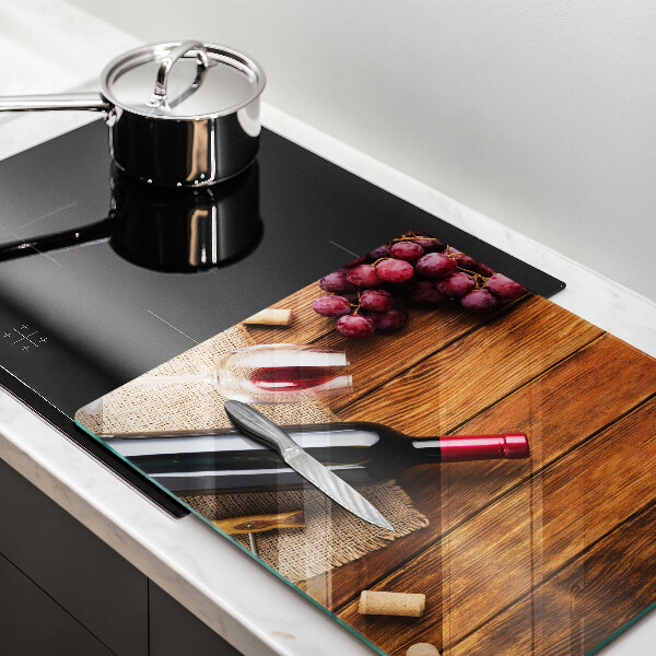 Protetor placa indução Uma garrafa de vinho tinto