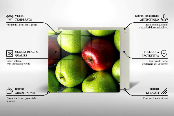 Protetor placa de indução Maçãs suculentas