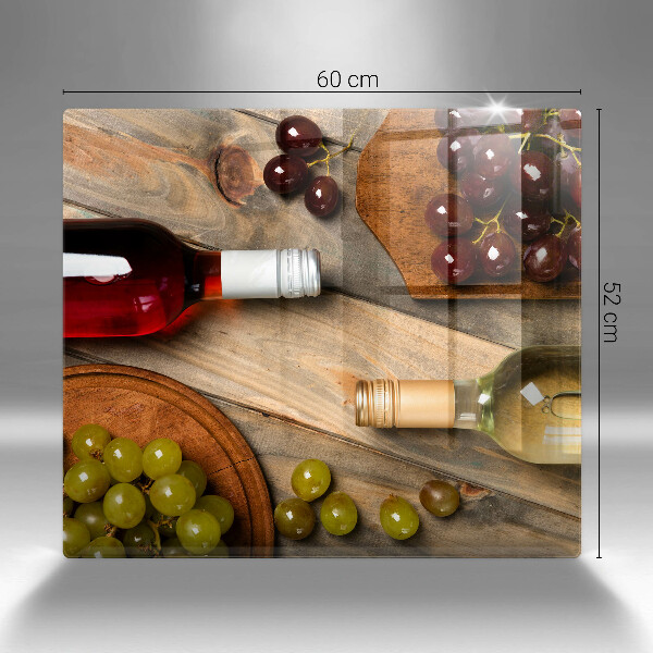 Protetor placa de indução Garrafas de vinho e uvas