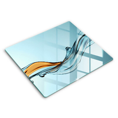 Protetor placa indução Água sobre fundo azul