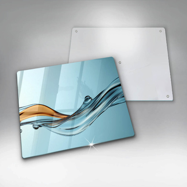 Protetor placa indução Água sobre fundo azul