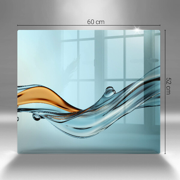 Protetor placa indução Água sobre fundo azul