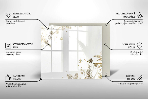 Protetor placa de indução Decorações de inverno