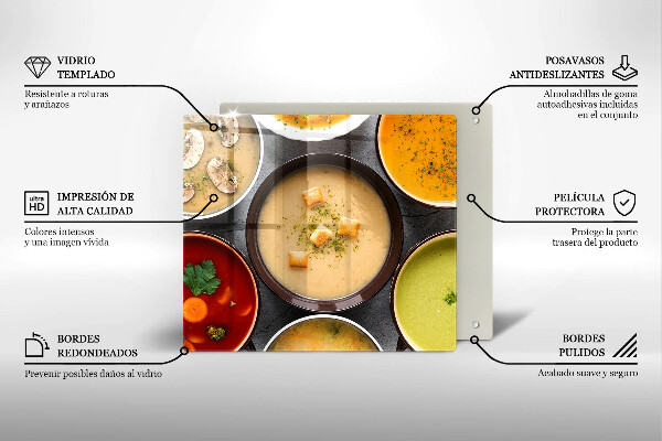 Protetor placa de indução Sopas coloridas