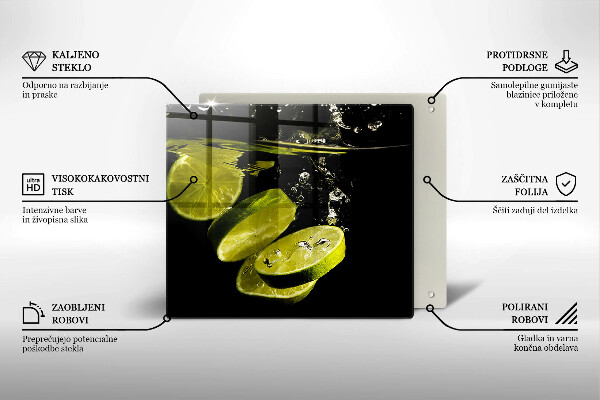 Tábua protetora Limões na água
