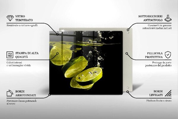 Tábua protetora Limões na água