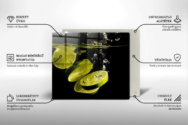 Tábua protetora Limões na água