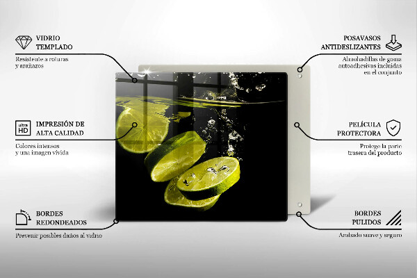 Tábua protetora Limões na água