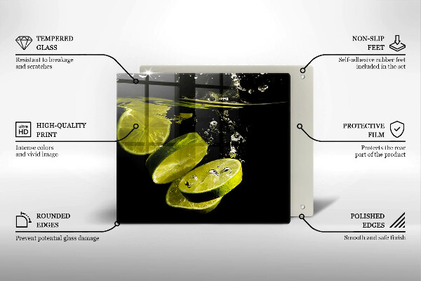 Tábua protetora Limões na água