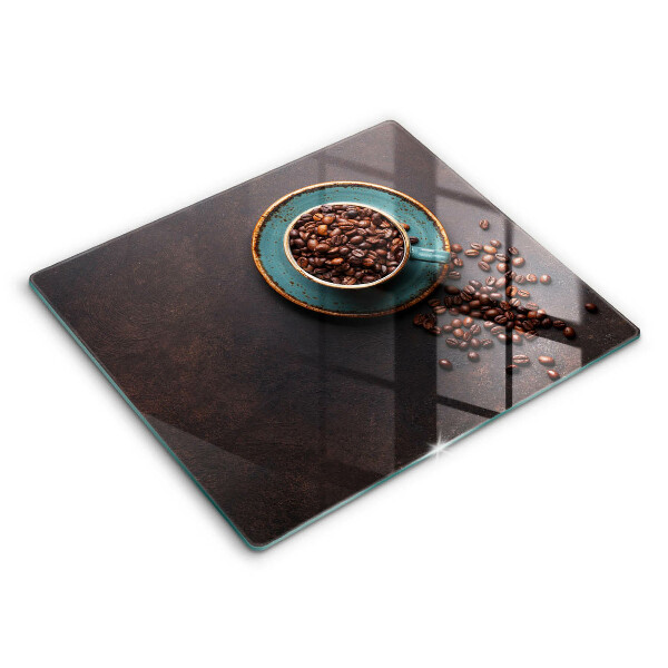 Protetor placa de indução Uma xícara de grãos de café