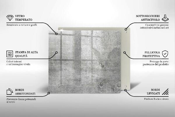Protetor placa de indução Textura de concreto