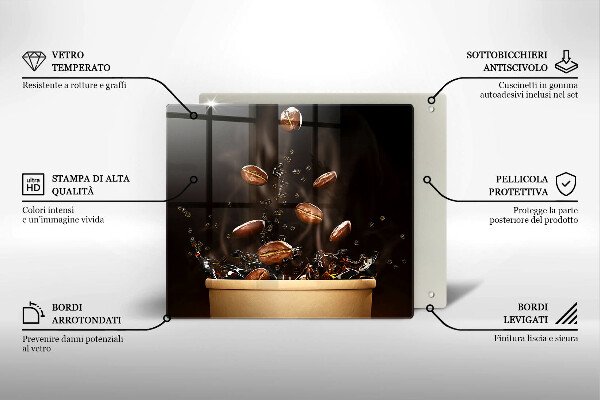 Protetor placa indução Grãos de café quentes