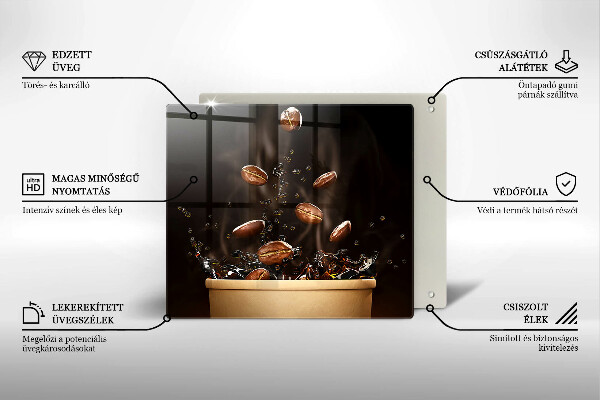 Protetor placa indução Grãos de café quentes
