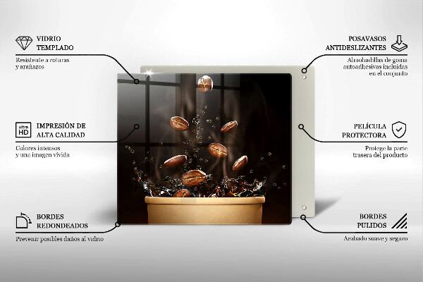 Protetor placa indução Grãos de café quentes