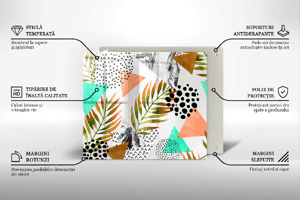 Tábua protetora Padrão de folha Boho