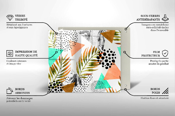 Tábua protetora Padrão de folha Boho