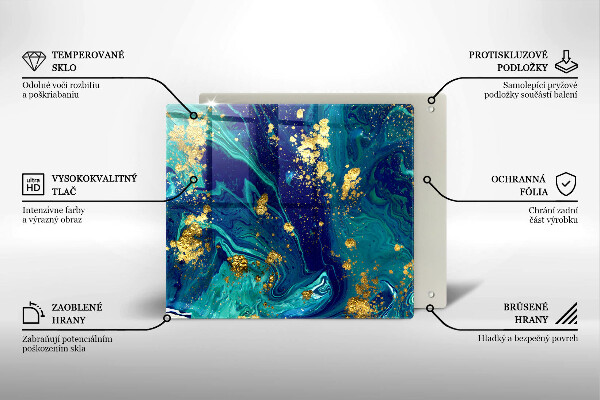 Protetor placa indução Abstração com ouro